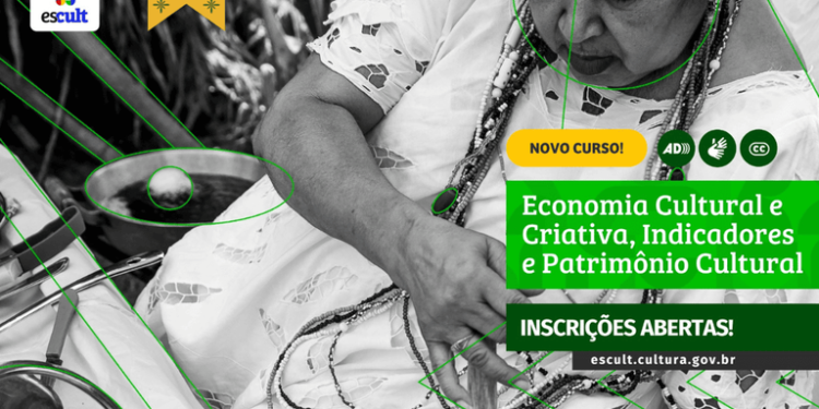 Escult lança curso gratuito focado em Economia Criativa, Indicadores e Patrimônio Cultural