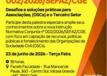 Palestra em Várzea Grande debate nova regulamentação e captação de recursos para o terceiro setor