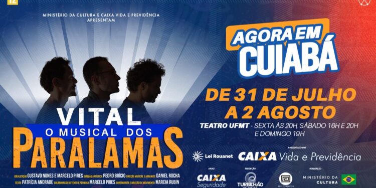 Musical sobre os Paralamas do Sucesso chega a Cuiabá com sessões no Teatro da UFMT