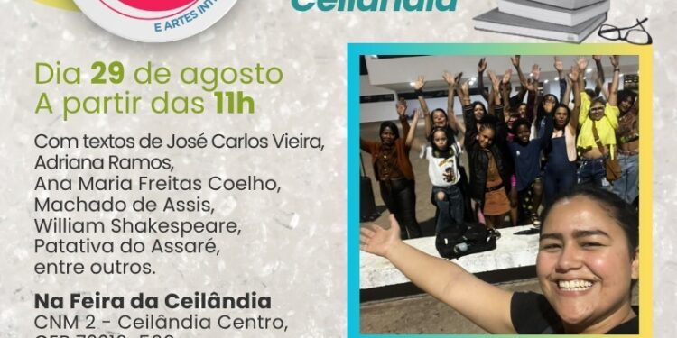 Flash Mob de Literatura surpreende público e leva autores clássicos e contemporâneos à Feira da Ceilândia