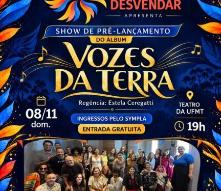 Coral Desvendar apresenta show gratuito de pré-lançamento do segundo álbum em Cuiabá